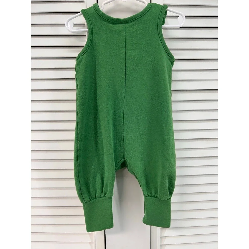 Hanna andersson size 75 12-18M green Romper - Picture 6 of 7